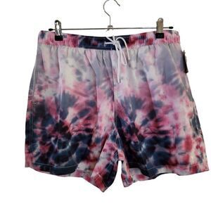 Happy Hour Mens Tie-Dye Beachwear Swim Trunks Size XL
